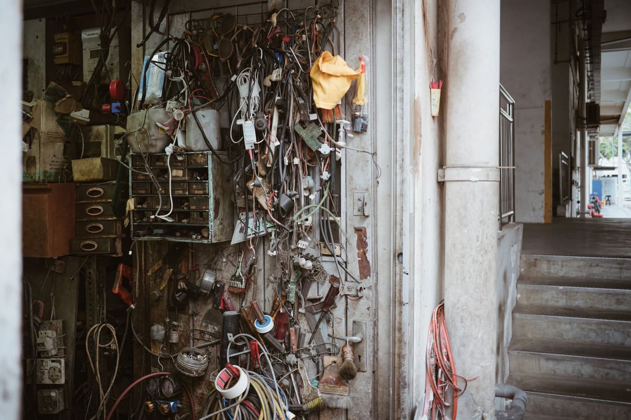Appliance repair Fort Worth TX: Organized clutter of a mechanic's workshop