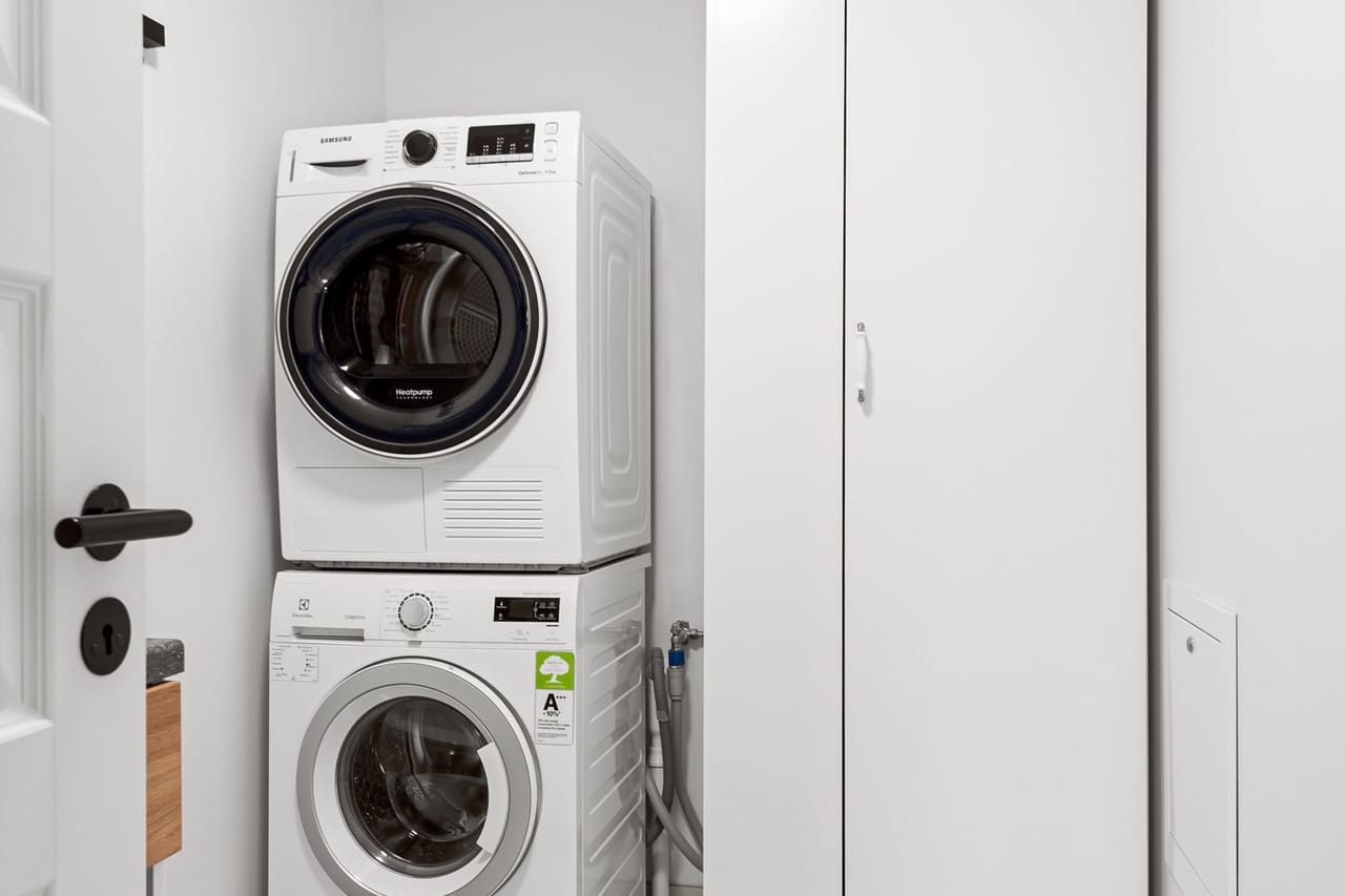 Appliance repair Riverside CA: Interior of a modern laundry room