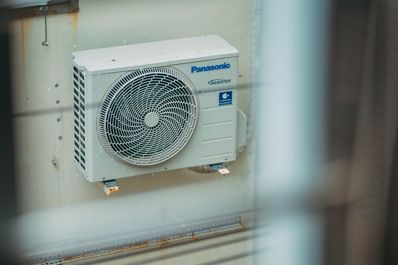 Appliance repair Tulsa OK: View of the air conditioning unit outside the building