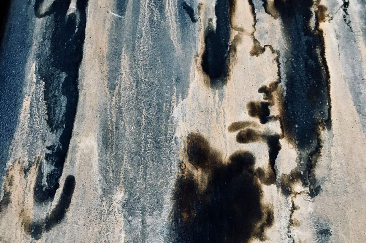 How to remove mold in shower: Mildew stains on shabby wall