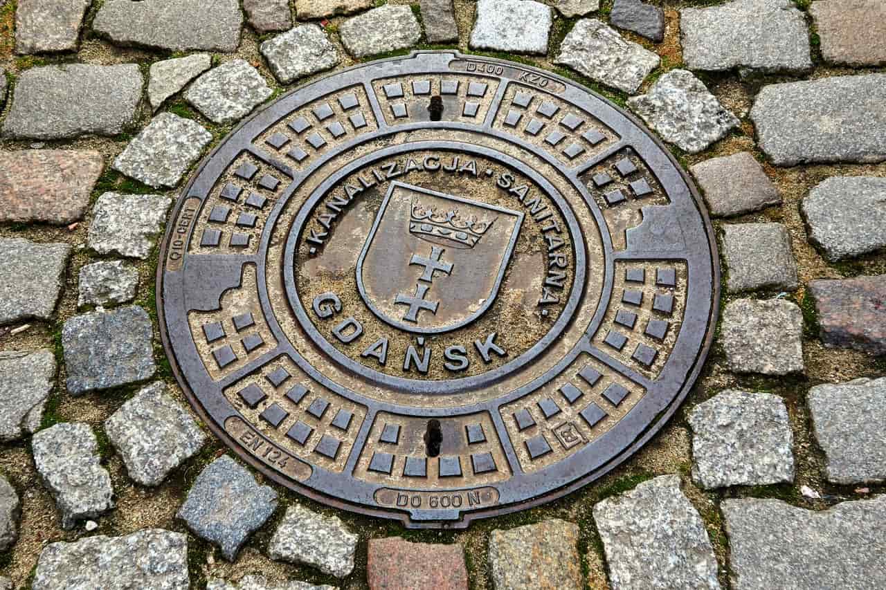 Sewer smell in house: City sewer manhole cover