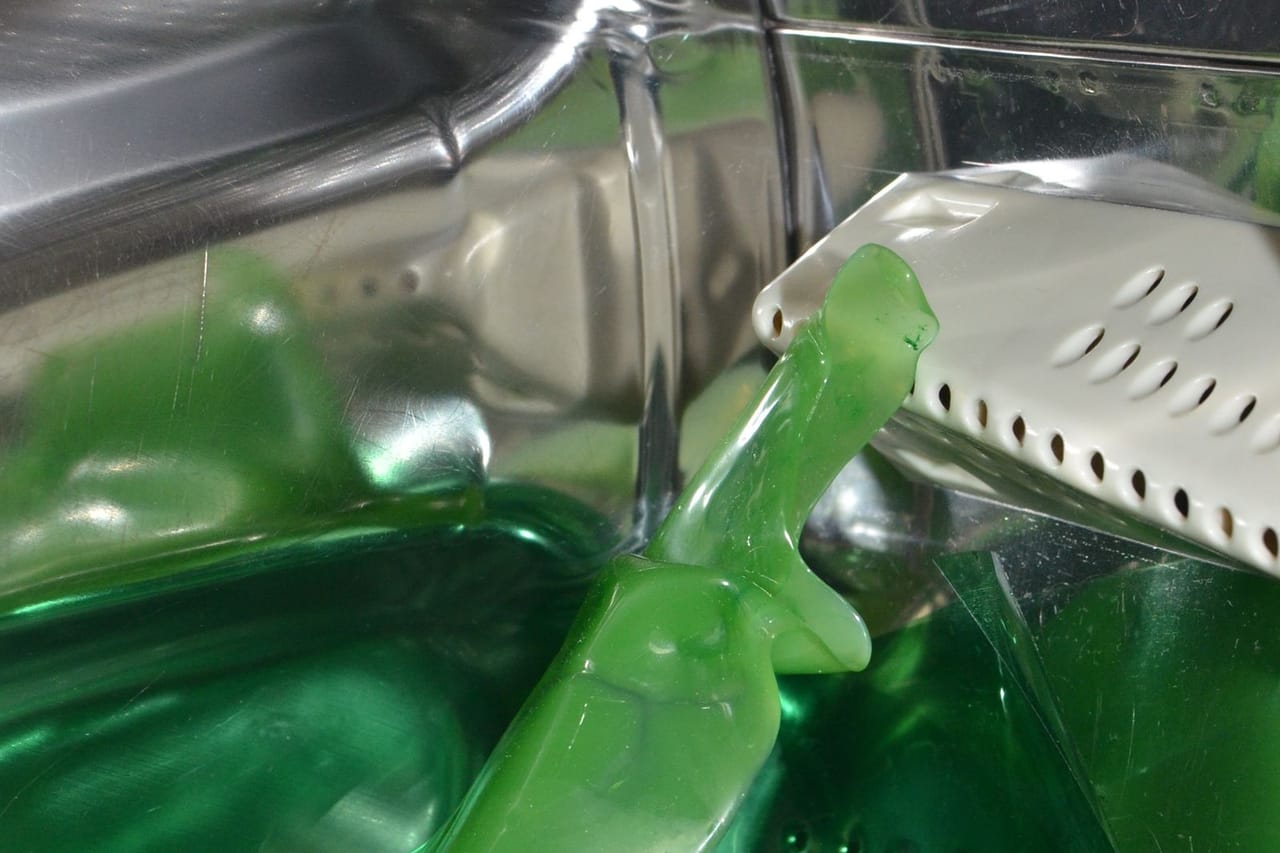 Washing machine not filling with water: Liquid detergent in water inside washing machine