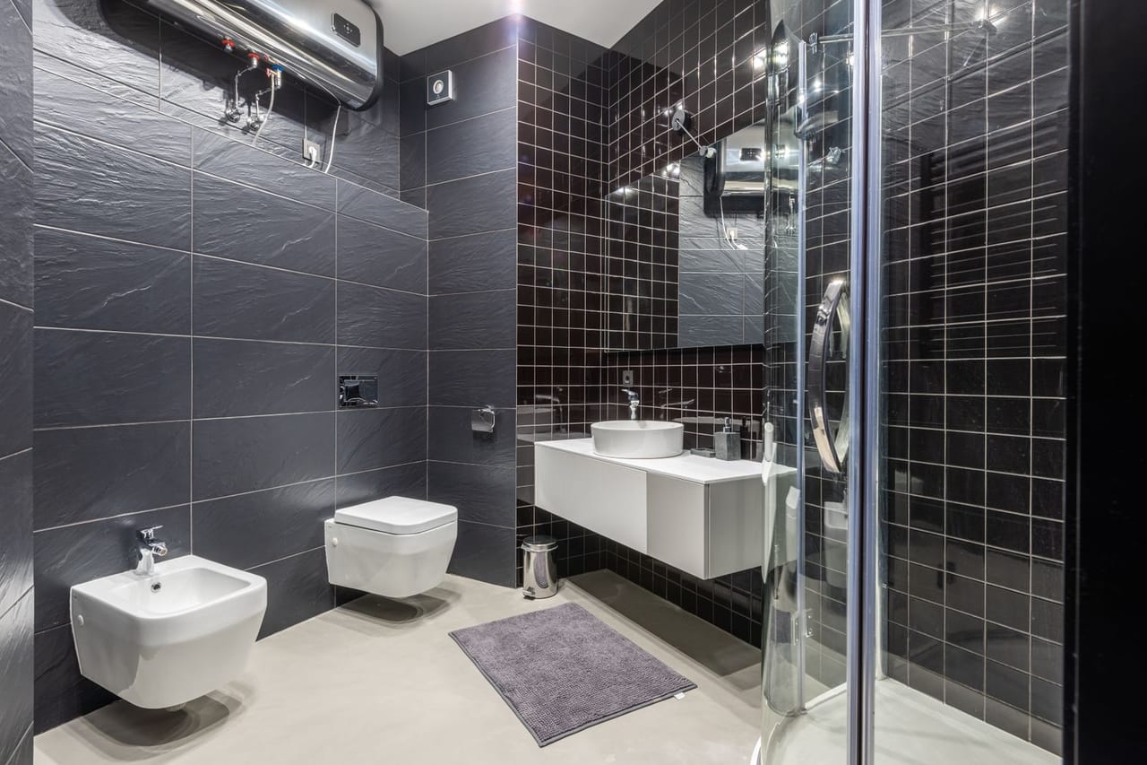 Plumber Pensacola FL: Modern bathroom with shower and bidet