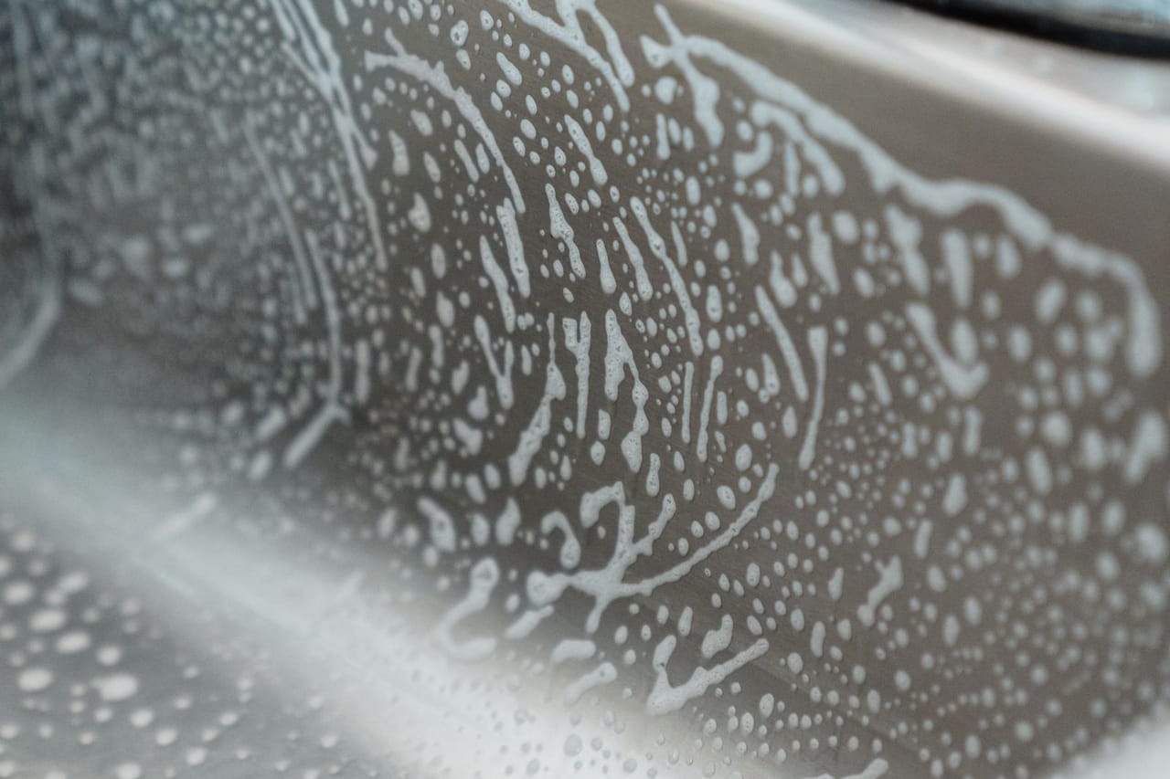 Plumber Simi Valley CA: Close up of a soapy kitchen sink