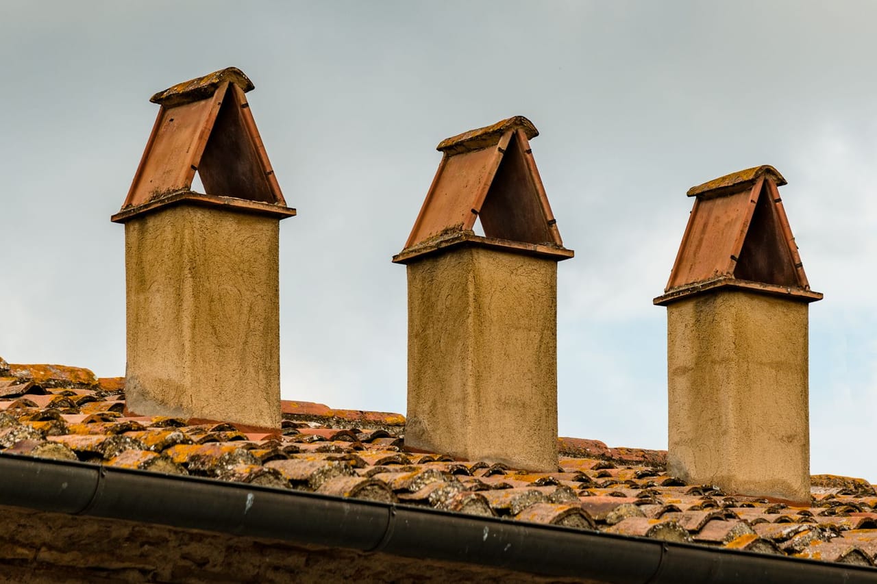 Roof repair Fresno CA: Chimneys on a roof