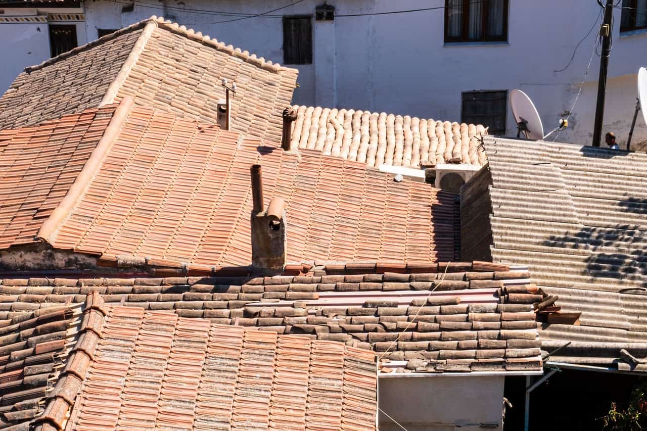 Roof repair Norwood OH: Aerial view of traditional roofs