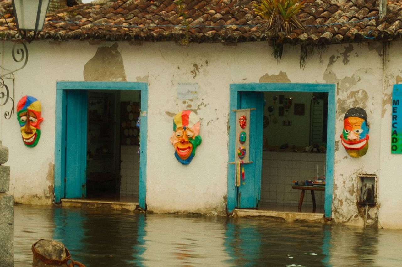 Water damage restoration Round Rock TX: Flooded street in historic