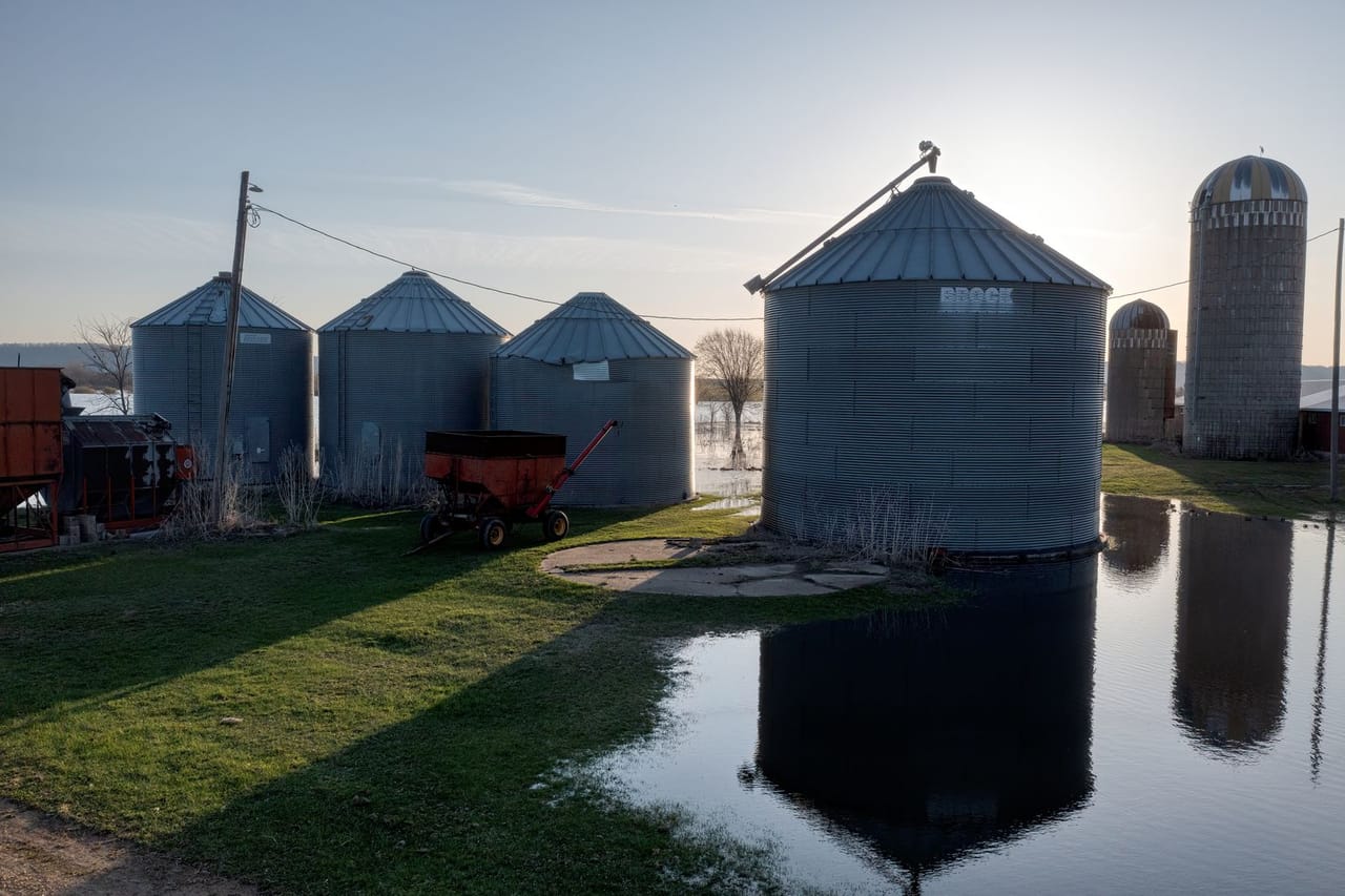 Water damage restoration San Jose CA: Silos on farm