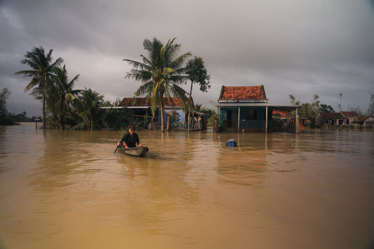 Water damage restoration Simi Valley CA: Flooded village scene
